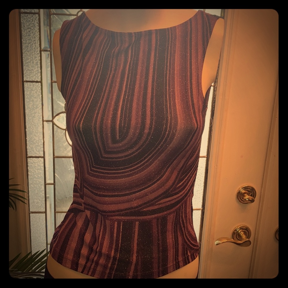 Vintage Purple Sparkling Medium My Michelle Trendy Summer Top